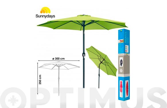 126_6905f42bac0f8 PARASOL ALUMINIO INCLINABLE VERDE PISTACHO - Imagen 1