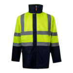 PARKA ALTA VISIBILIDAD 4 EN 1 MARINO / AMARILLO
