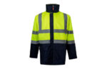 PARKA ALTA VISIBILIDAD 4 EN 1 MARINO / AMARILLO