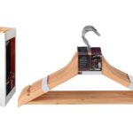 PERCHA ARMARIO MADERA EUCALIPTUS 8 PIEZAS