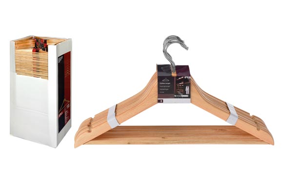 126_6905f6514fe55 PERCHA ARMARIO MADERA EUCALIPTUS 8 PIEZAS - Imagen 1