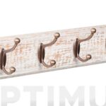 PERCHA PARED 4 GANCHOS BLANCO