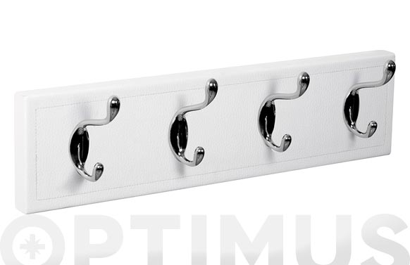 126_6905f69d8e7b6 PERCHA PARED 4 GANCHOS PIEL - Imagen 1