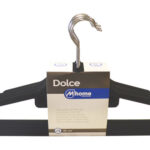 PERCHA PLASTICO CON TERCIOPELO NEGRO (10UNIDADES)