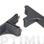 PIE ANGULO ESTANTERIA DOBLE GRIS