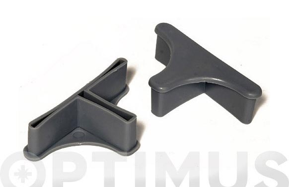 126_6905f85c1fd7a PIE ANGULO ESTANTERIA DOBLE GRIS - Imagen 1