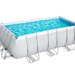 PISCINA RECTANGULAR DESMONTABLE POWER STEEL 8.124 L DEPURADORA ARENA 3.028 L/H