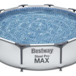 PISCINA REDONDA DESMONTABLE STEEL PRO MAX 4.678 L DEPURADORA CARTUCHO TIPO I