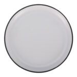 PLATO MELAMINA BLANCO VIVO NEGRO