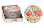 PLATO MELAMINA DECORADO FLOR (EXPOSITOR) - Imagen 2