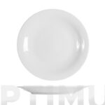 PLATO PORCELANA GRABADO BLANCO