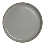 PLATO POSTRE GRES MATE AZUL CELESTE