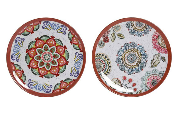 126_690750ada8464 PLATO POSTRE MELAMINA MANDALA SURTIDOS - Imagen 1