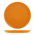 PLATO POSTRE STONEWARE ESTOCOLMO OCRE