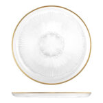 PLATO VIDRIO GRABADO FILO DORADO TREASURE