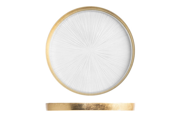 126_690750d4ee35e PLATO VIDRIO GRABADO ORO ALLURE - Imagen 1