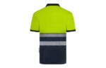 POLO ALTA VISIBILIDAD CINTA SEGMENTADA NAVY / AMARILLO FLUOR - Imagen 2