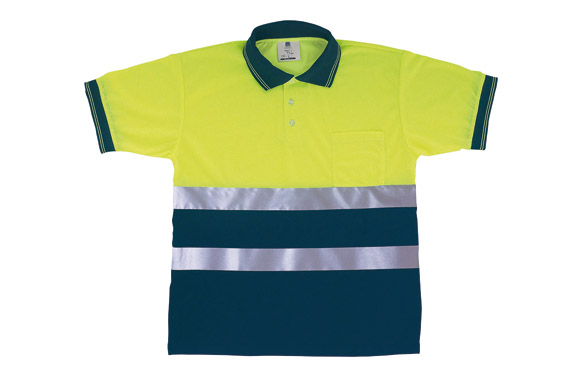 126_690751466f2f9 POLO ALTA VISIBILIDAD MARINO / AMARILLO - Imagen 1