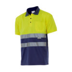 POLO ALTA VISIBILIDAD MARINO / AMARILLO FLUOR