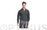 POLO MANGA LARGA TOP RANGE NEGRO / NARANJA