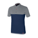POLO STRETCH BICOLOR AZUL-GRIS