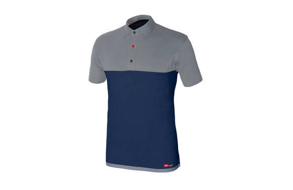 126_6907812226ec3 POLO STRETCH BICOLOR AZUL-GRIS - Imagen 1