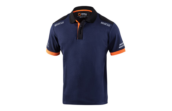 126_6907813fb23fc POLO TECNICO 180 GR AZUL / NARANJA FLUOR - Imagen 1