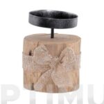 PORTAVELA MADERA METAL