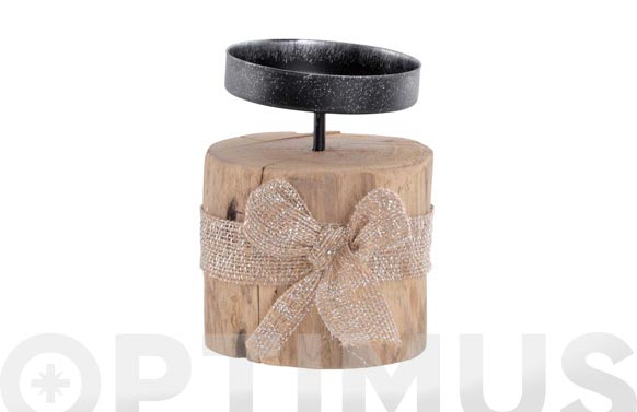 126_690872df3f62b PORTAVELA MADERA METAL - Imagen 1