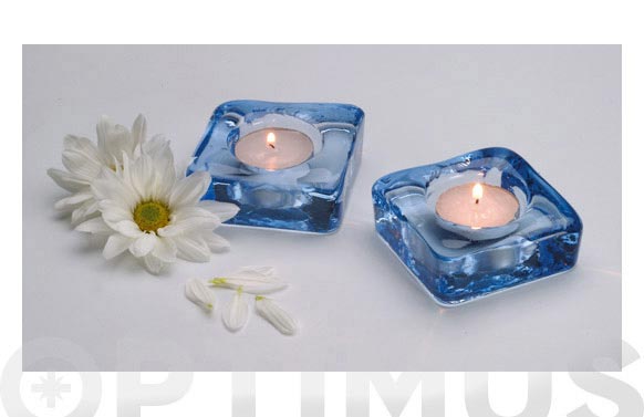 126_690872dfa0e71 PORTAVELAS CUADRADO CRISTAL - Imagen 1