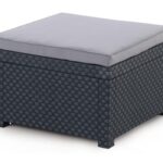 POUF RATAN RESINA DIVA GRAFITO