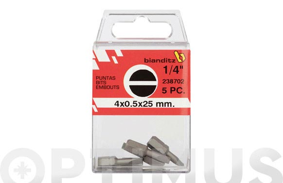 126_690876899102e PUNTA ATORNILLAR BOCA RECTA 1/4 2 UDS - Imagen 1