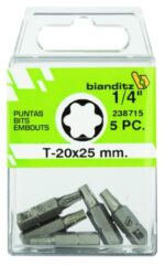 PUNTA ATORNILLAR TORX 1/4 5 UDS