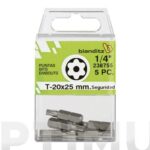 PUNTA ATORNILLAR TORX SEGURIDAD 1/4 5 UDS