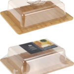 QUESERA CON TAPA BASE BAMBU