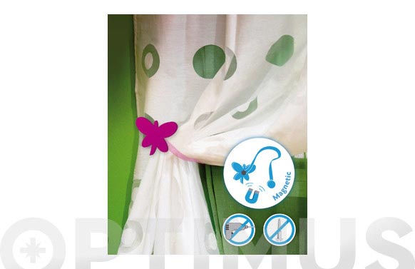 126_690879bc74003 RECOGECORTINA MARIPOSA FUCSIA - Imagen 1