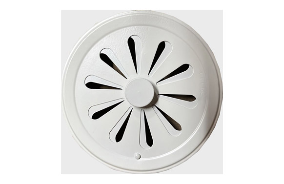 126_6908f9f369a98 REJILLA EMPOTRABLE A TUBO Ø14CM A Ø12CM BLANCO - Imagen 1