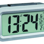 RELOJ DESPERTADOR PORTATIL GRIS