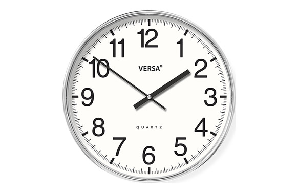 126_6908fa81a95c9 RELOJ PARED REDONDO BLANCO - Imagen 1