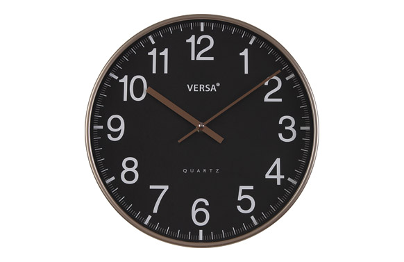 126_6908fa826366d RELOJ PARED REDONDO NEGRO - Imagen 1