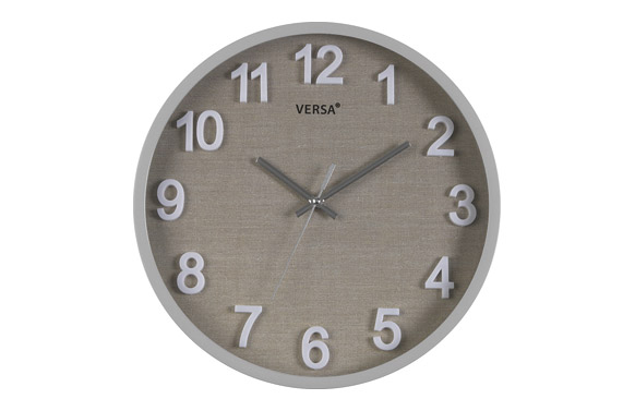 126_6908fa82d88b1 RELOJ PARED REDONDO VESTA GRIS - Imagen 1