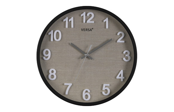 126_6908fa842542f RELOJ PARED REDONDO VESTA NEGRO - Imagen 1