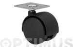 RUEDA MUEBLE AUXILIAR GIRATORIA PLETINA - Imagen 3