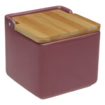 SALERO CERAMICA TAPA BAMBU BURGUNDY