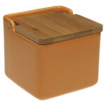 SALERO CERAMICA TAPA BAMBU NARANJA