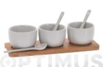 SALSERAS SET APERITIVO BASE MADERA