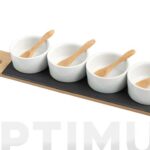 SET APERITIVO PIZARRA BAMBU RECTANGULAR