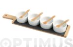SET APERITIVO PIZARRA BAMBU RECTANGULAR
