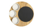 SET APERITIVO PIZARRA BAMBU REDONDO Ø 24,5CM - Imagen 2