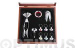 SET VINO EN CAJA MADERA LUJO